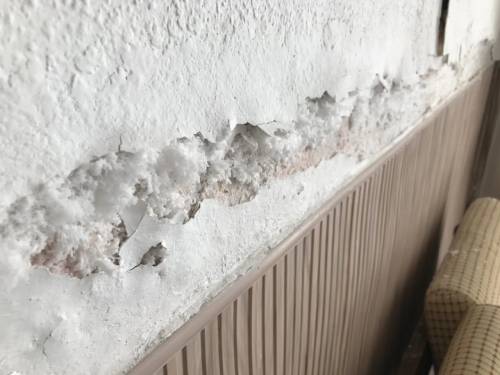 Example of Rising Damp on an internal wall